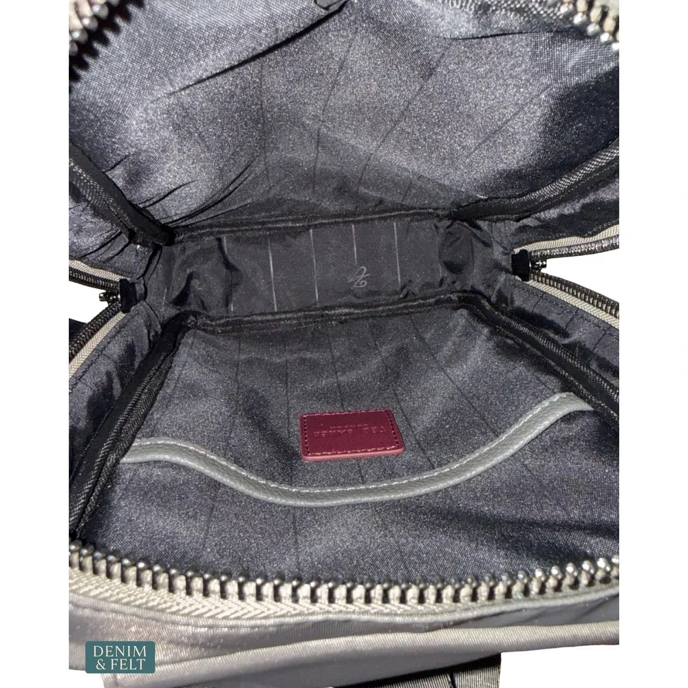 NEW Ted Baker Wickham Sling‎ Bag Charcoal Gray Crossbody Travel Utility Modern